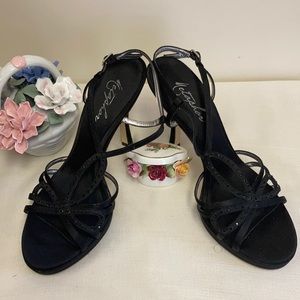 Metaphor Women’s Black Strap Heel shoes/Size:8M